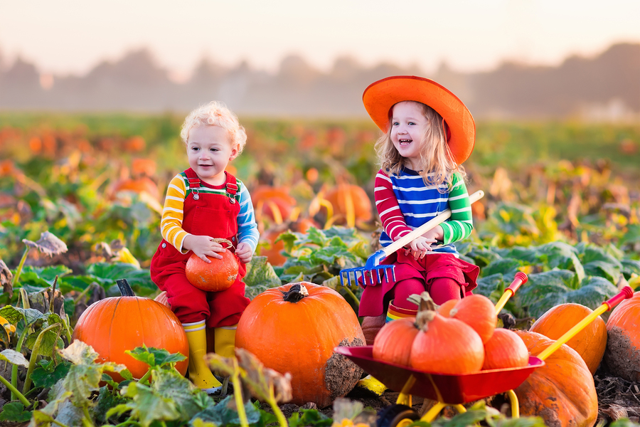 Children Outside in Fall