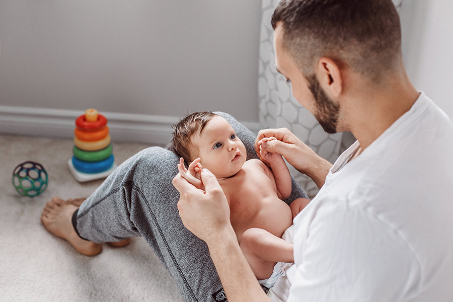 Father Talking to Baby