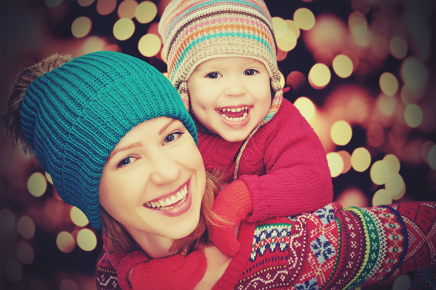 Woman and Child in Winter